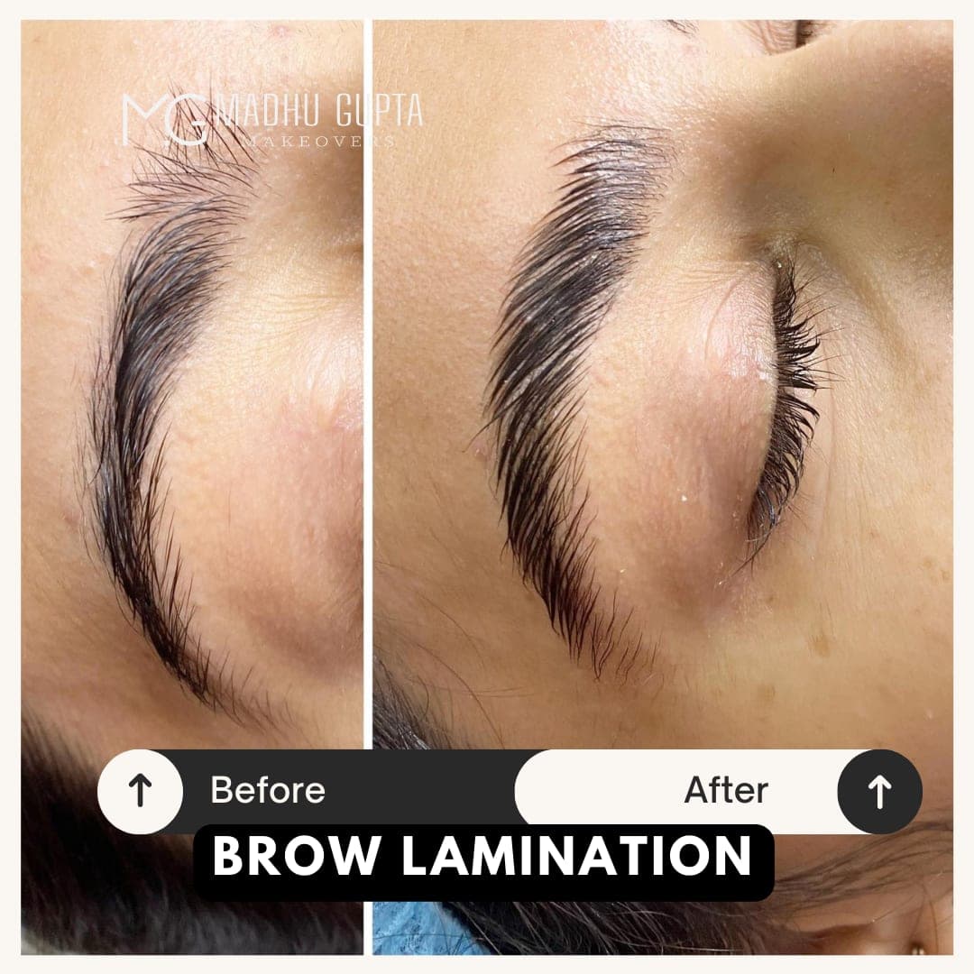 Brow Lamination Before & After