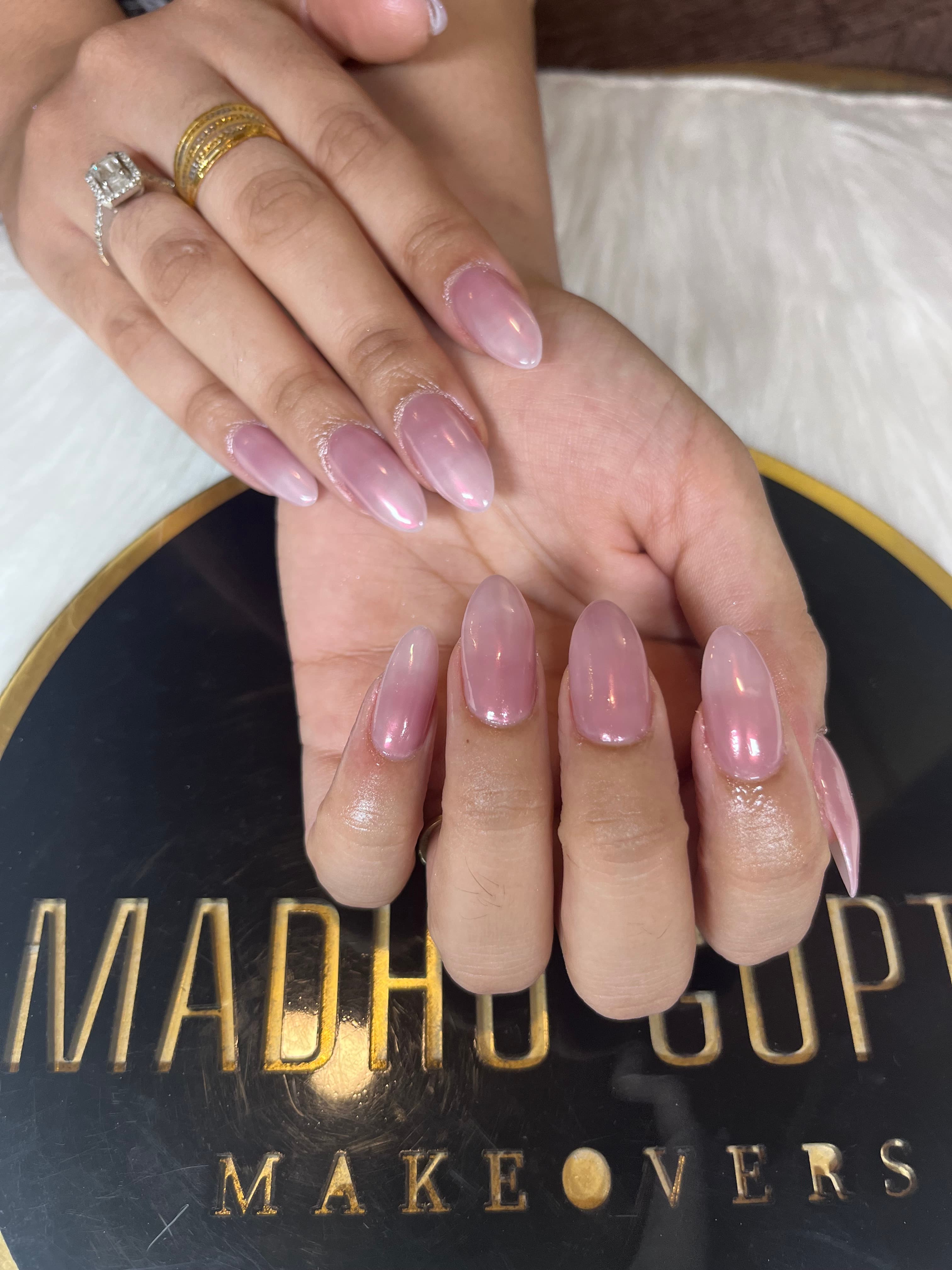Mirror Chrome — nail extensions by MG Makeovers