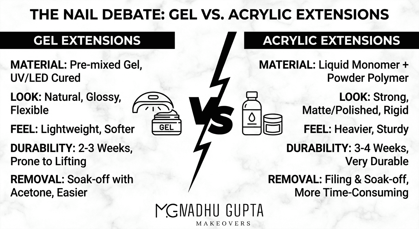 Gel vs Acrylic Extensions – Full Nail Comparison Guide