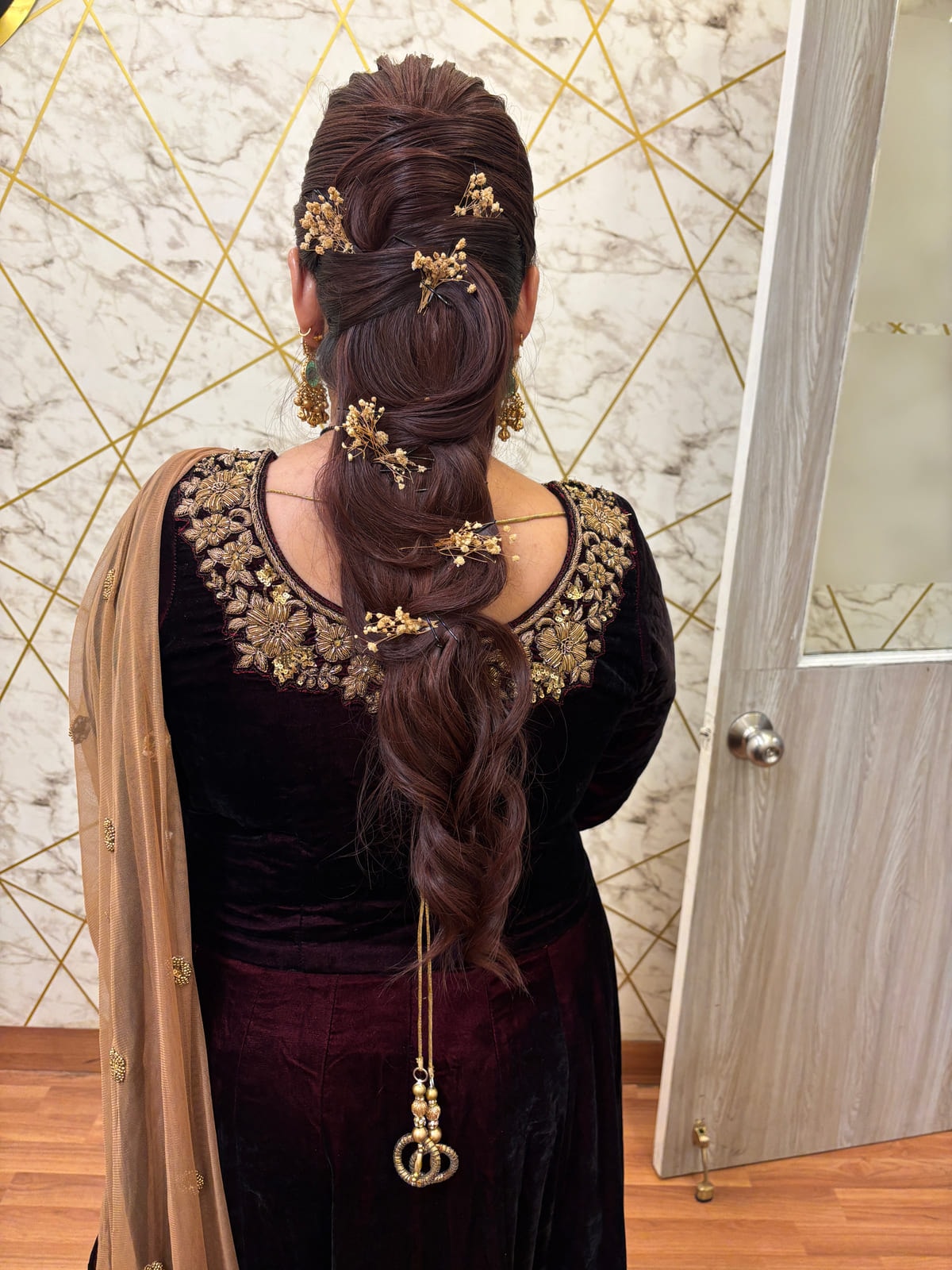 Braided Hairstyle with Accessories 2. Bridal and party hairstyling by Madhu Gupta at MG Makeovers, Gurugram