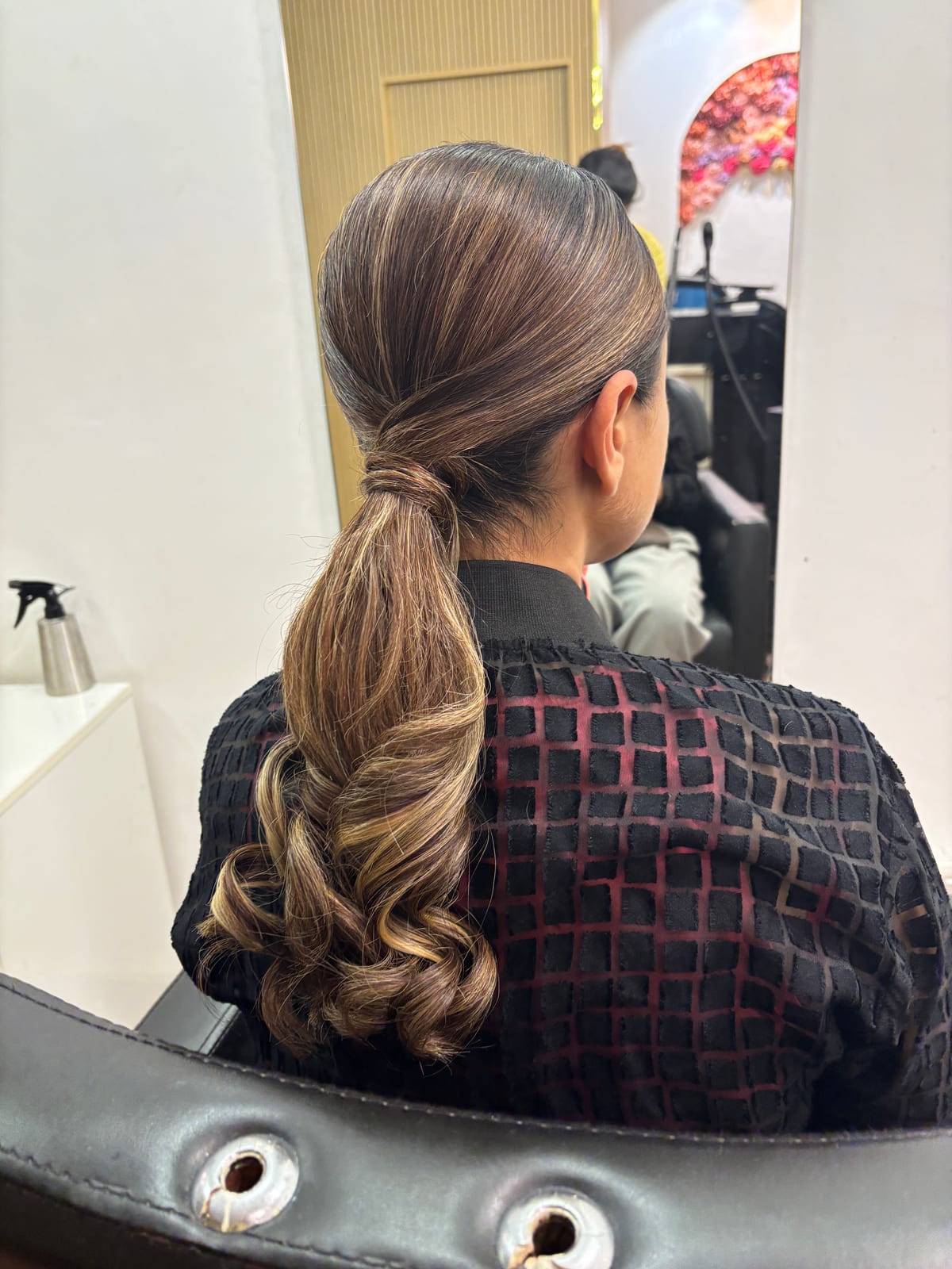 Sleek Ponytail. Bridal and party hairstyling by Madhu Gupta at MG Makeovers, Gurugram