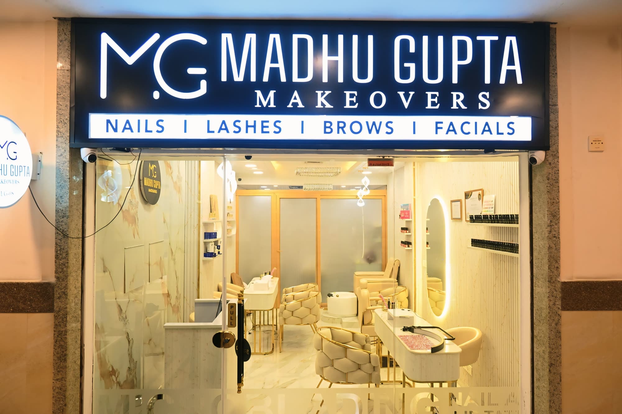 storefront-golf-course-road, MG Makeovers Mega Mall studio, Golf Course Road, Gurugram
