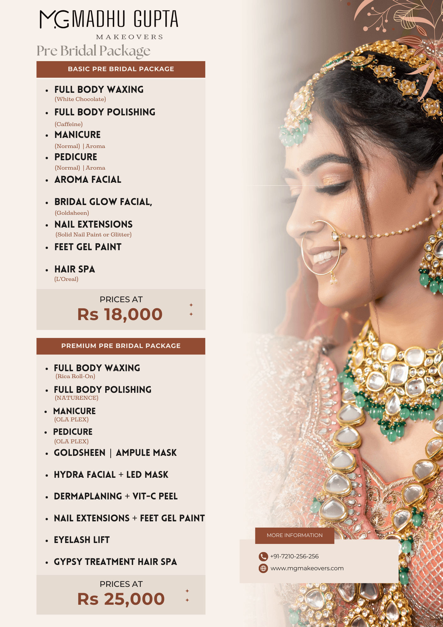Packages 1 & 2 Pre Bridal