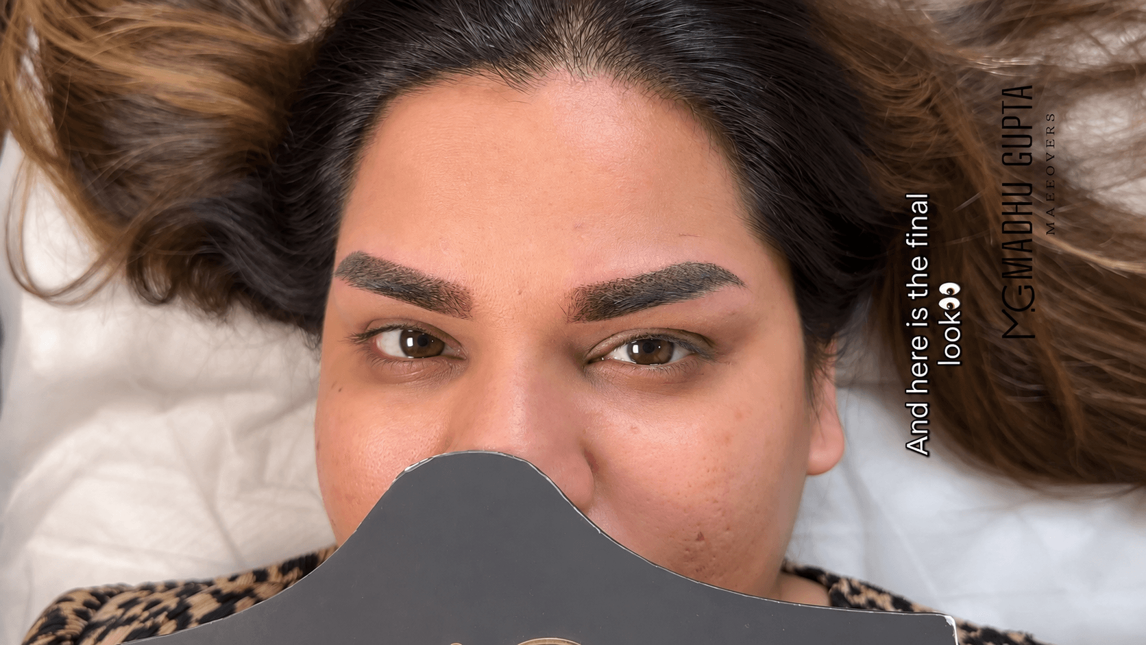 Immediate after the microblading procedure picture