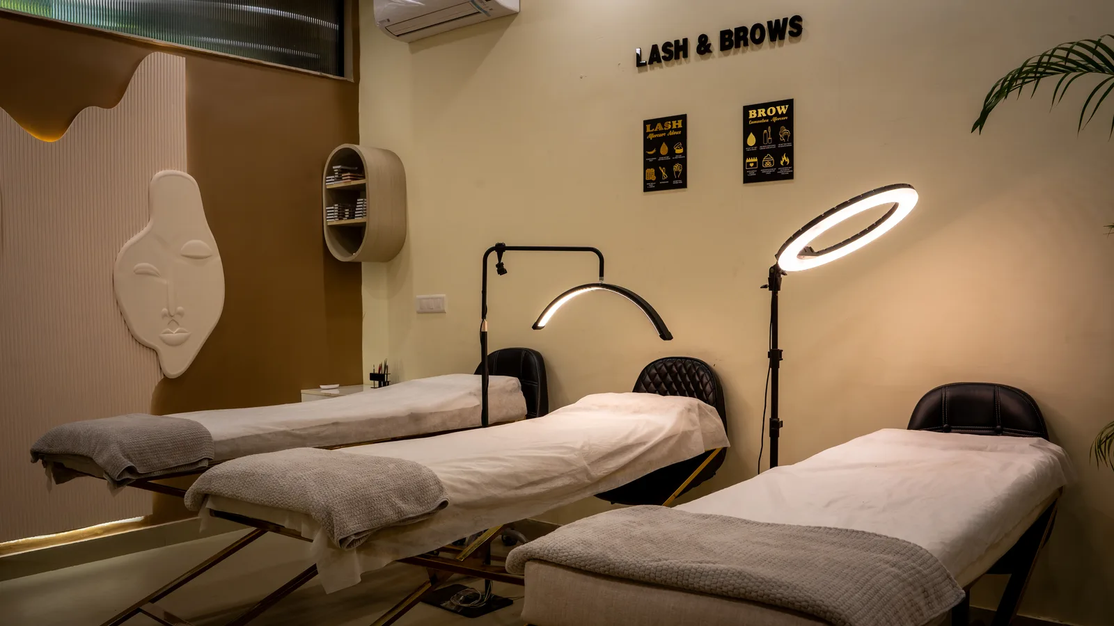 Lash and brow treatment room at MG Makeovers
