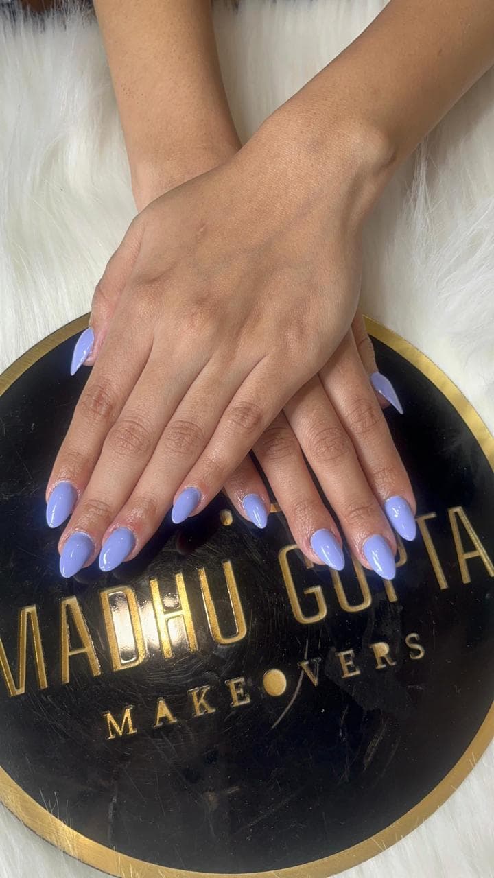 Periwinkle Blue Almond Nails