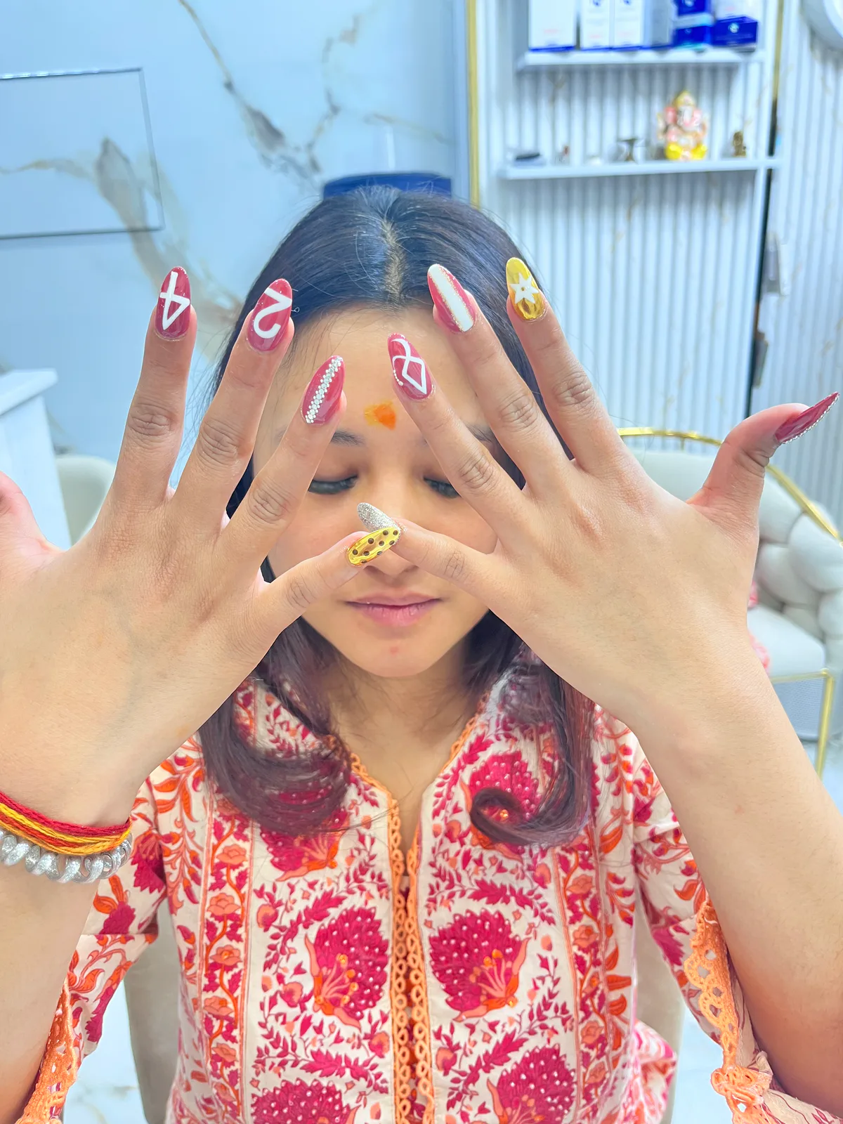 Colorful Festival Nail Art Colorful Festival Nail Art nail art created at MG Makeovers, Gurugram