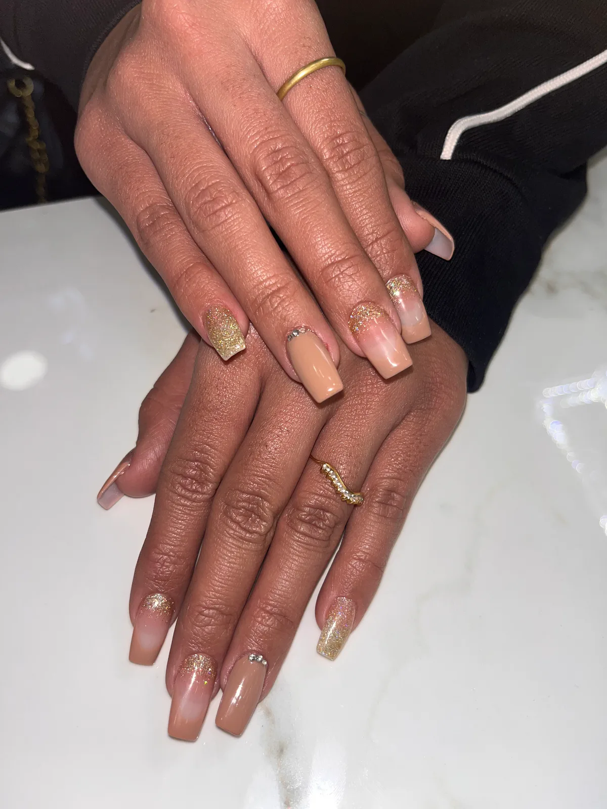 Nude Pink Glossy Nails Nude Pink Glossy Nails nail art created at MG Makeovers, Gurugram