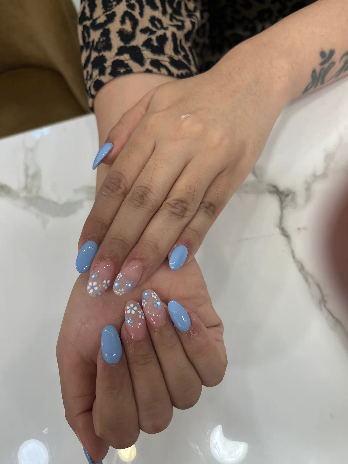 Red Floral Accent Nails Red Floral Accent Nails nail art created at MG Makeovers, Gurugram