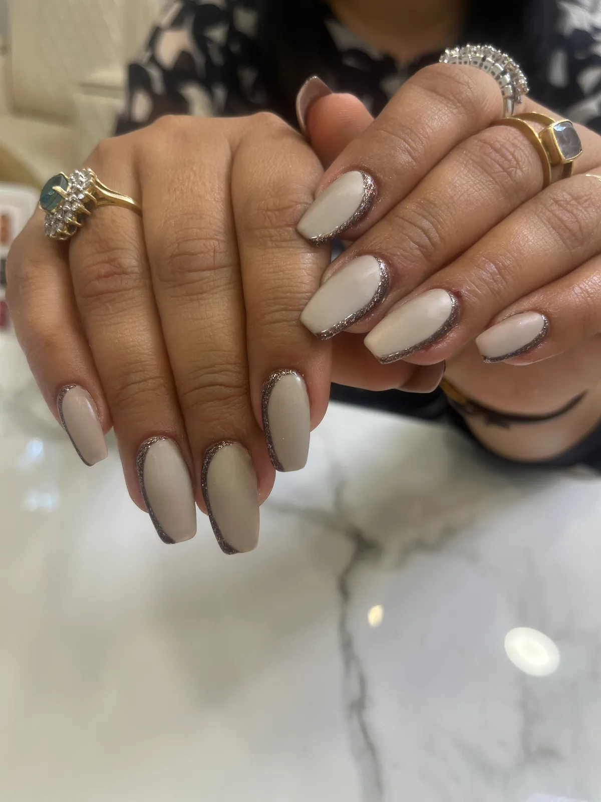 White matte solid nail extensions