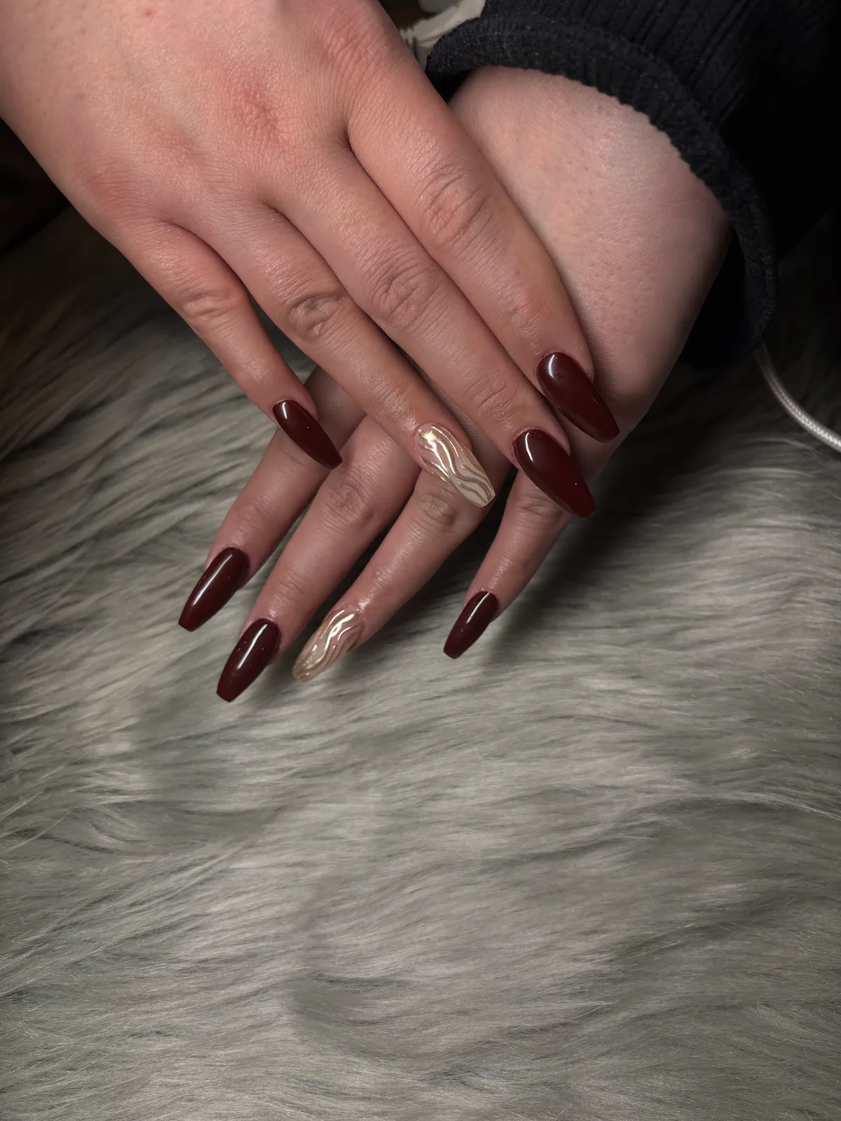 Wine Velvet Nail Art Wine Velvet Nail Art nail art created at MG Makeovers, Gurugram