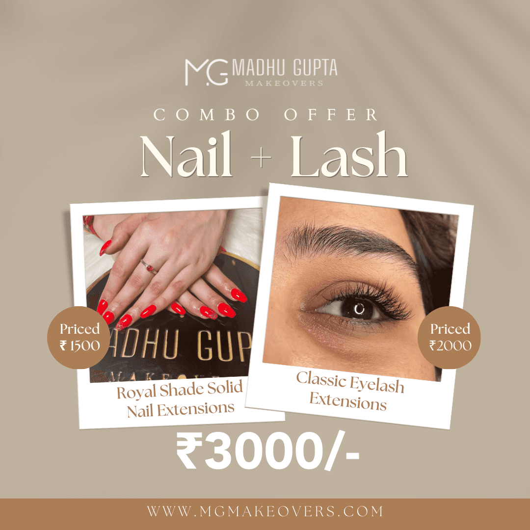 Get Solid Nail Extension with Classic Eyelash Extension at a Combo Price of ₹3000