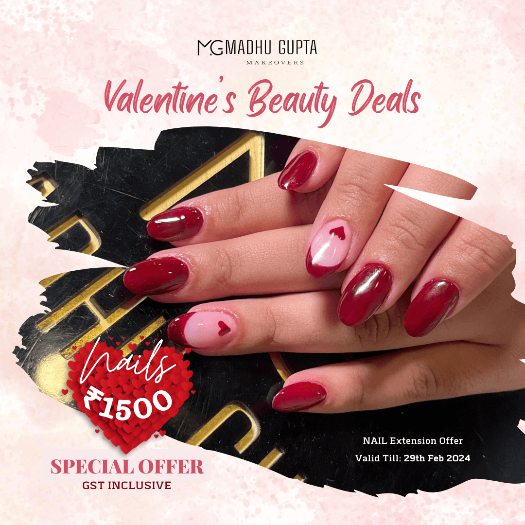 ₹1500 for Nails Extension with Design as shown in the Picture