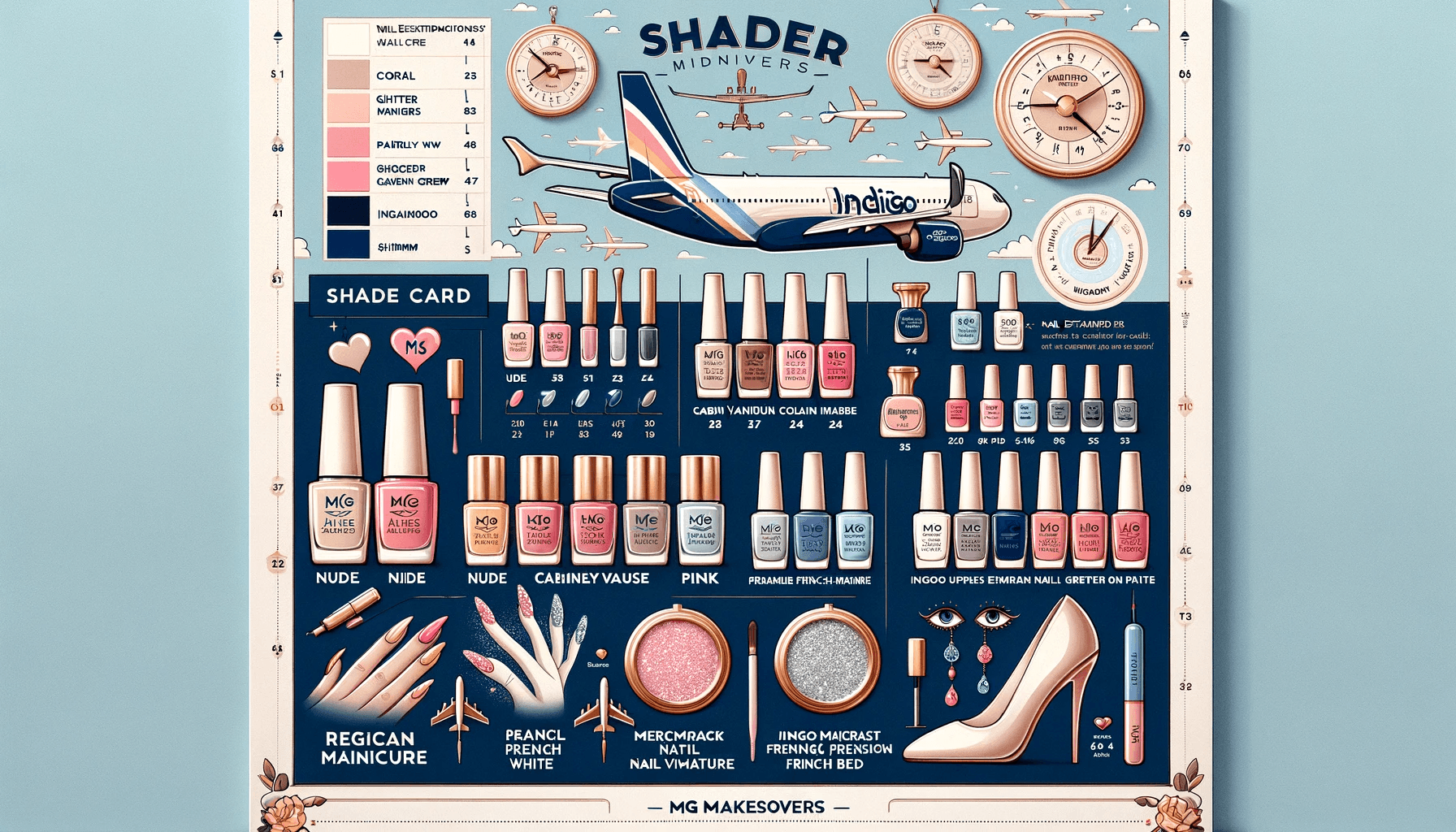 Indigo Airline Approved Nail & Eyelash Extensions, Hair Color & Other Makeover Services