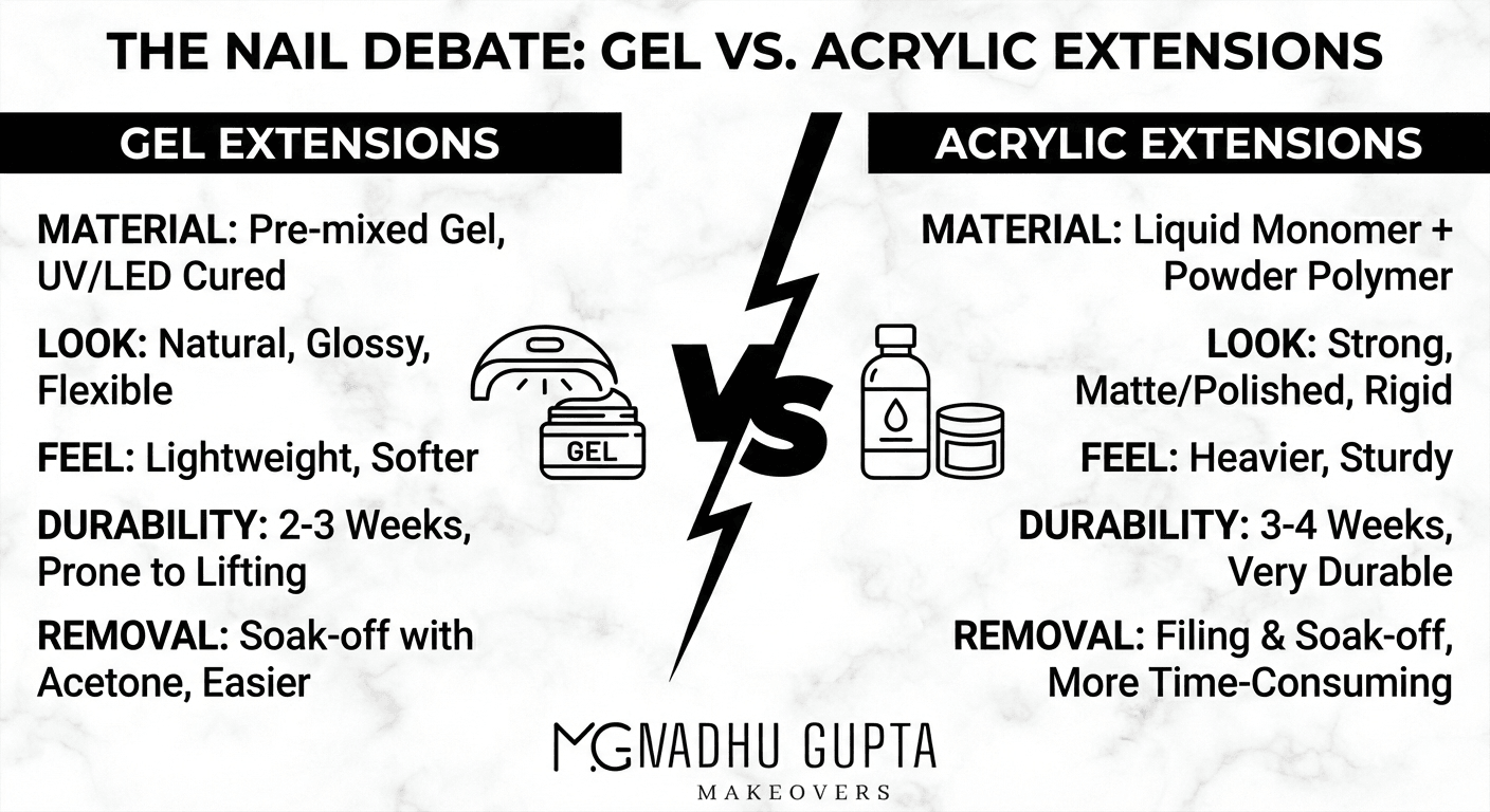 Gel vs Acrylic Extensions – Full Nail Comparison Guide