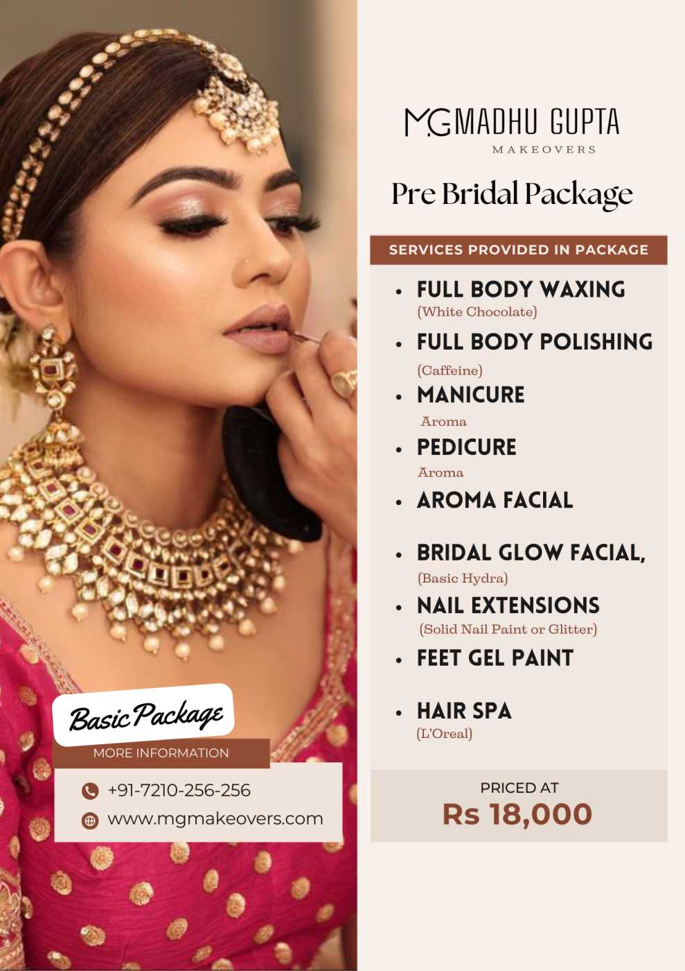 Basic Pre Bridal Package ₹18000