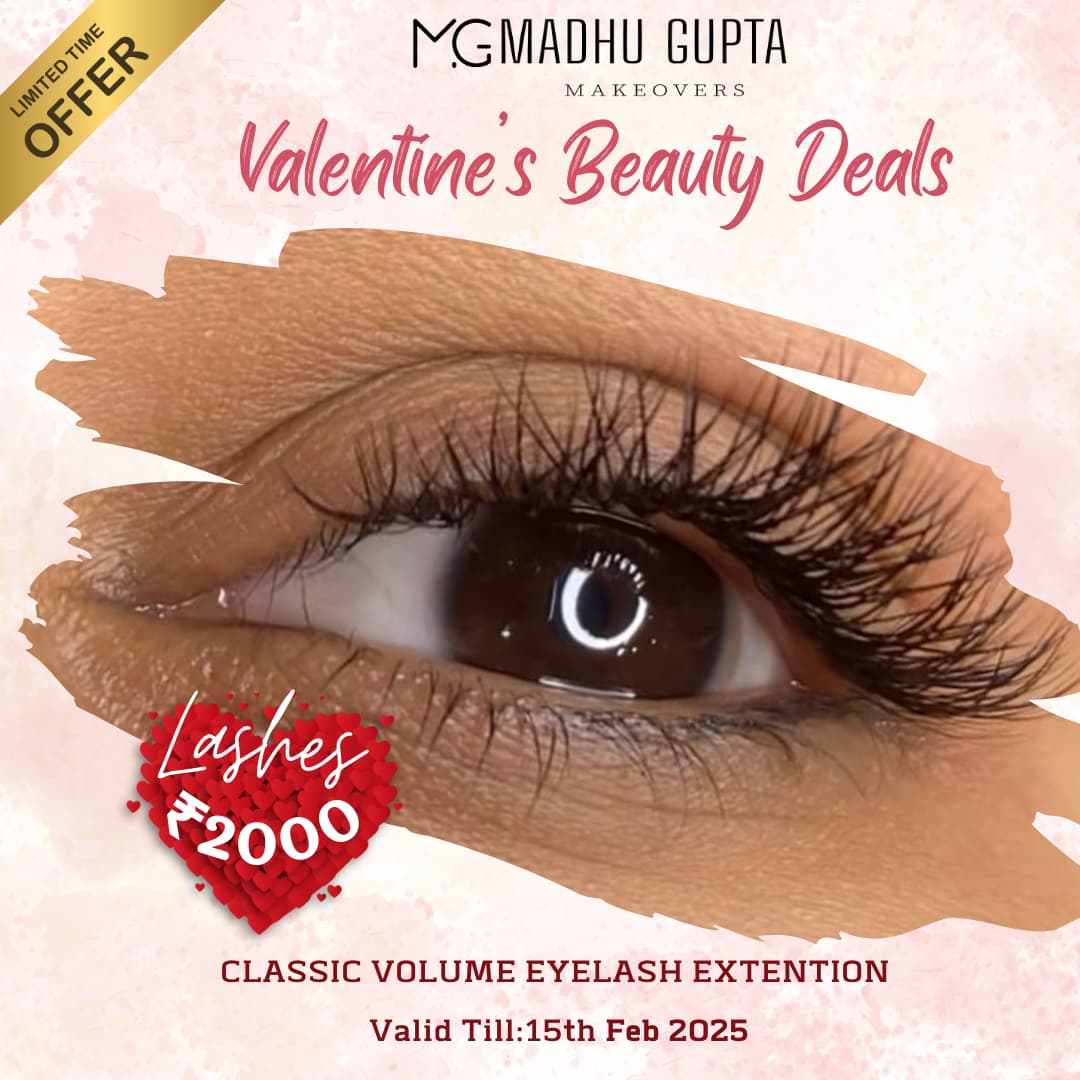 Glamorous eyelash volume extensions in Gurgaon – Perfect for a stunning Valentine’s Day look at MG Makeovers.Glamorous eyelash volume extensions in Gurgaon – Perfect for a stunning Valentine’s Day look at MG Makeovers.
