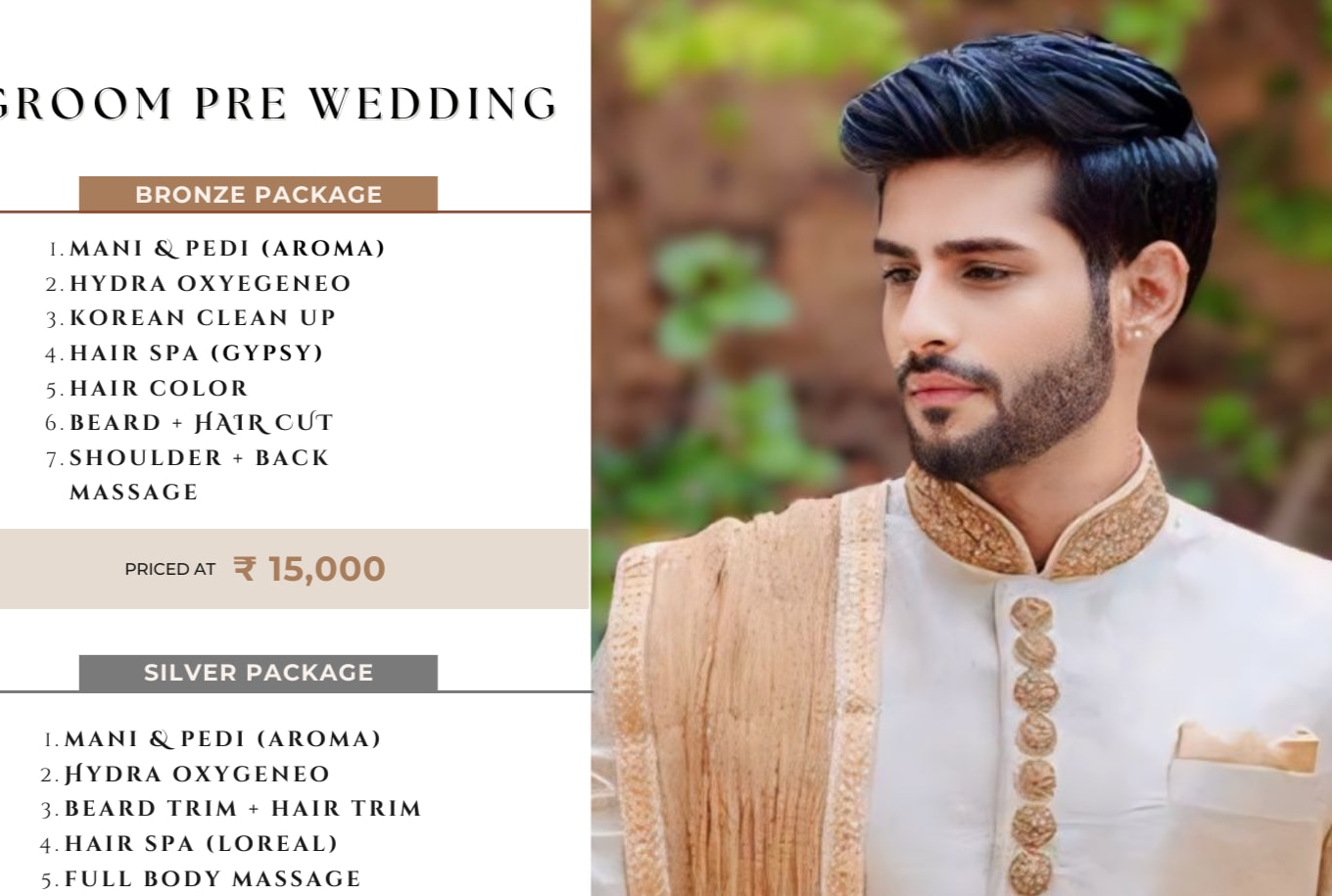 Groom Pre Wedding Packages
