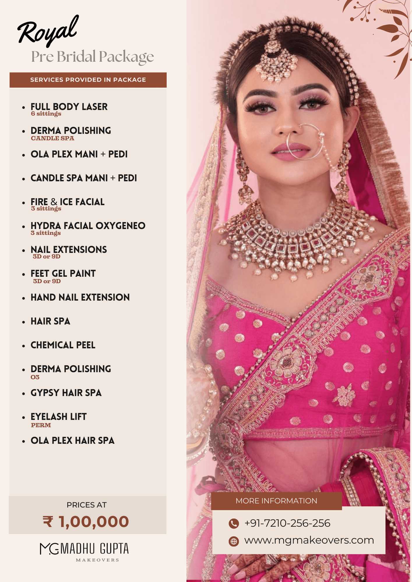 MG Makeovers’ Royal Pre-Bridal Package: Begin Your Wedding Journey in Style!