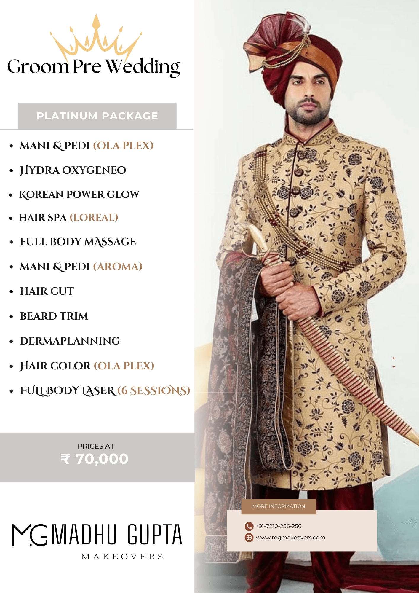 Ultimate Groom Pre-Wedding Package at Mg Makeovers