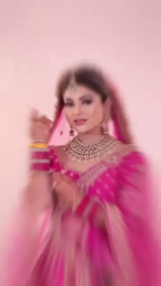 Ivory Lehenga Bride with Blush Dupatta