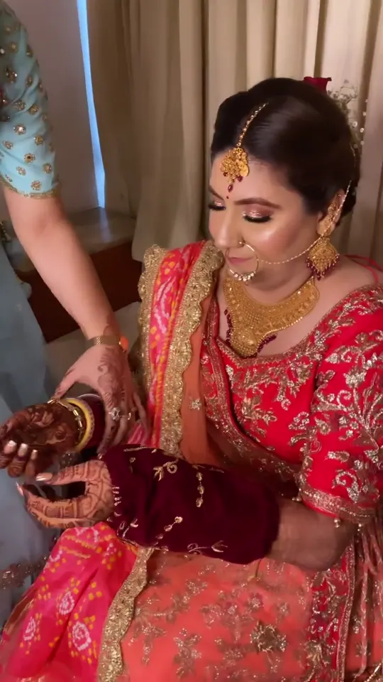 Traditional Red Bridal Makeup