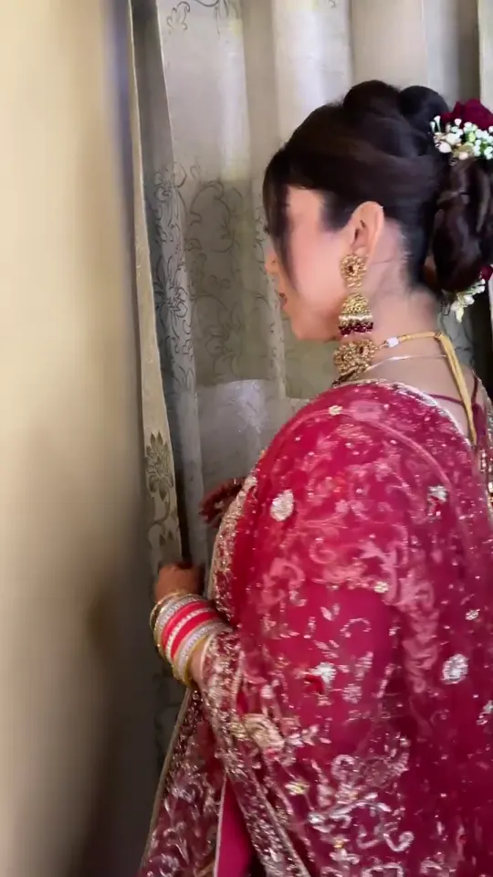Wine Lehenga Bridal Look