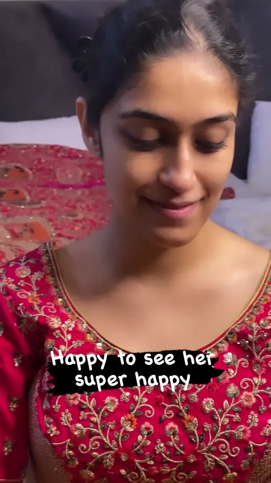 A Happy Bride in Red
