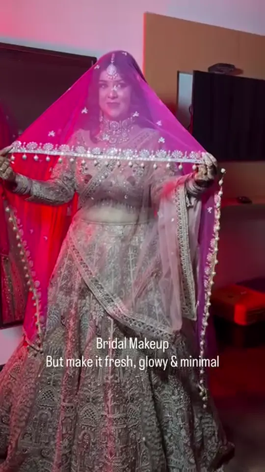 Lilac and Mauve Bridal Look